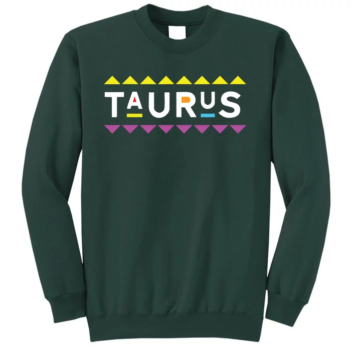 Taurus Zodiac Design 90s Style Tall Sweatshirt