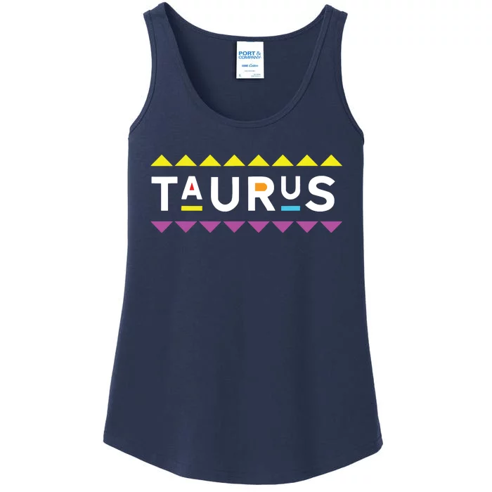 Taurus Zodiac Design 90s Style Ladies Essential Tank