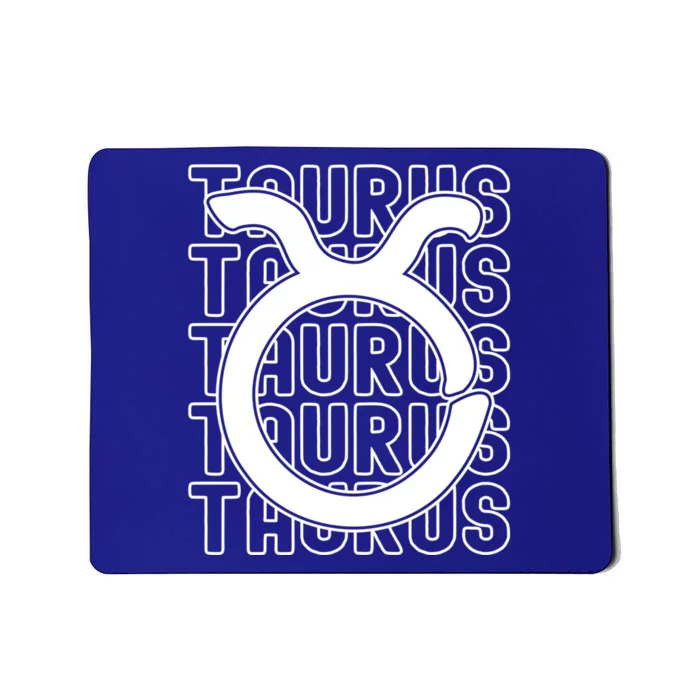 Taurus Zodiac Sign Typography Astrology Gift Mousepad