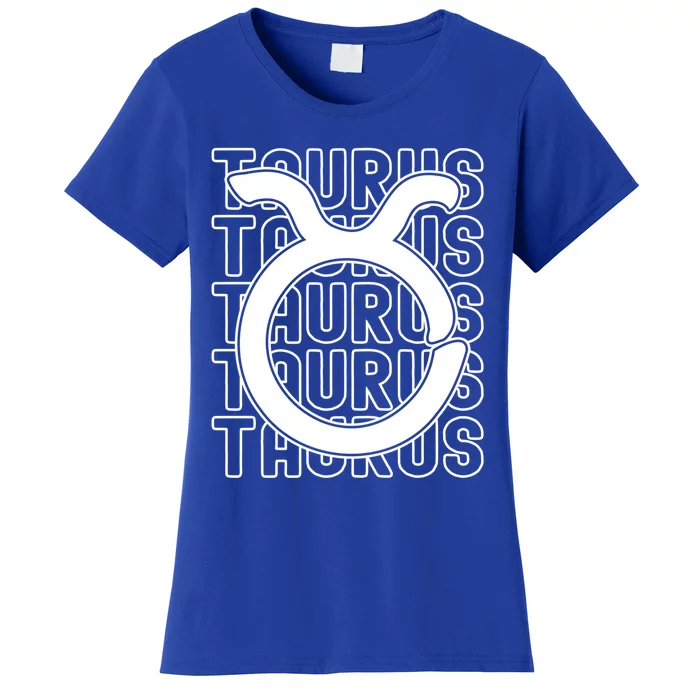 Taurus Zodiac Sign Typography Astrology Gift Women's T-Shirt