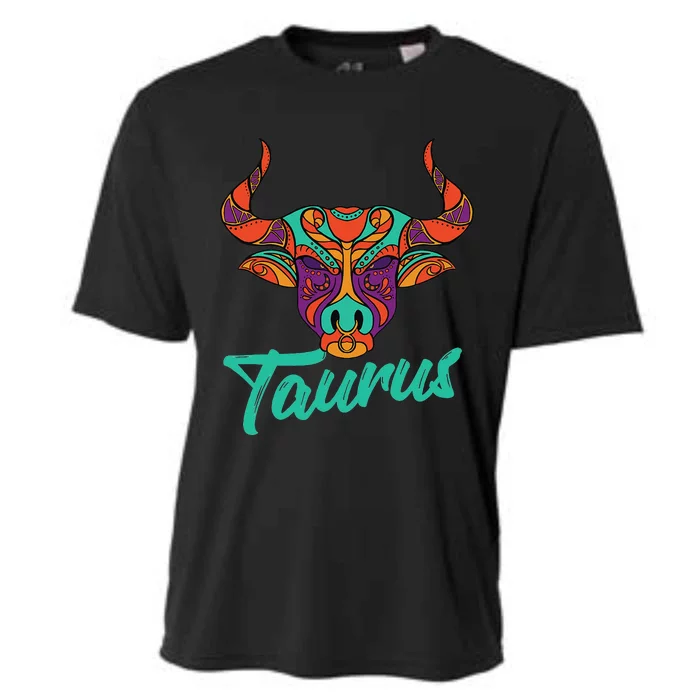 Taurus Zodiac Sign Astrology Astrologer Horoscope Cooling Performance Crew T-Shirt