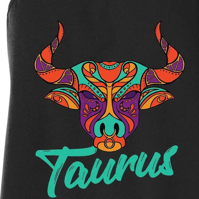 Taurus Zodiac Sign Astrology Astrologer Horoscope Women's Racerback Tank