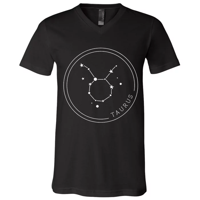 Taurus Zodiac Sign Constellation Gift Horoscope Wo V-Neck T-Shirt