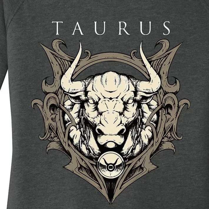 Taurus Zodiac Sign Birthday April To May Women's Perfect Tri Tunic Long Sleeve Shirt