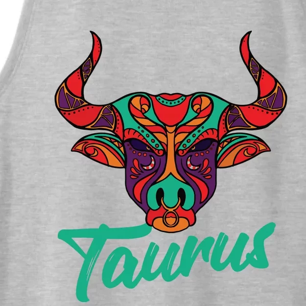 Taurus Zodiac Sign Astrology Astrologer Horoscope Ladies Tri-Blend Wicking Tank