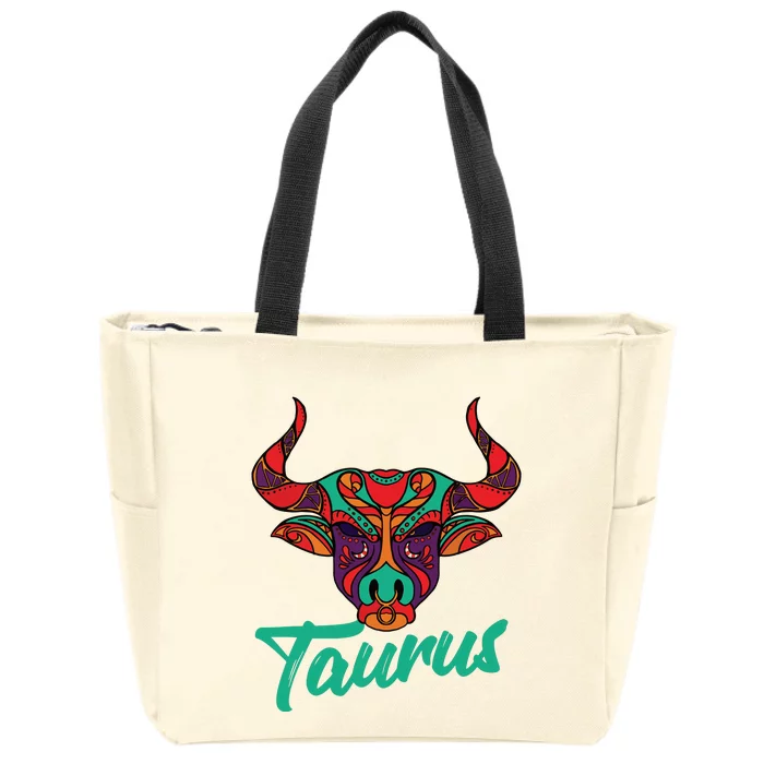 Taurus Zodiac Sign Astrology Astrologer Horoscope Zip Tote Bag