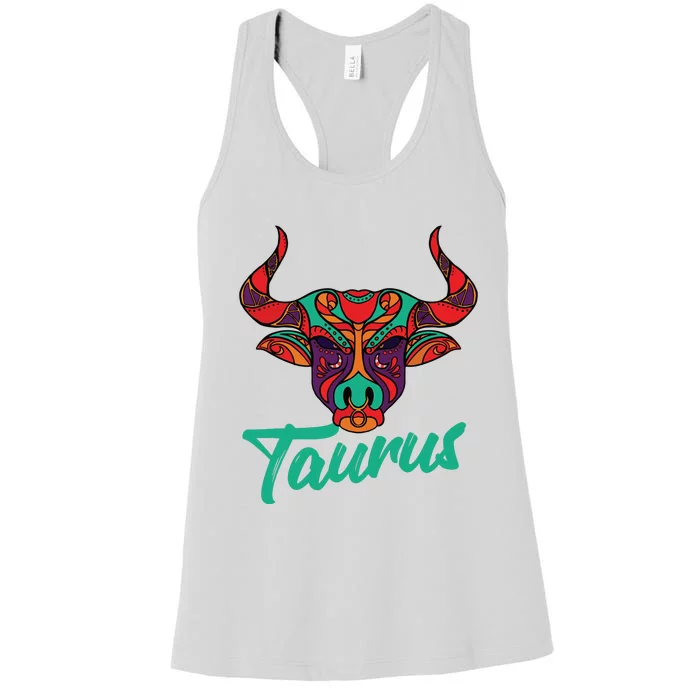 Taurus Zodiac Sign Astrology Astrologer Horoscope Women's Racerback Tank