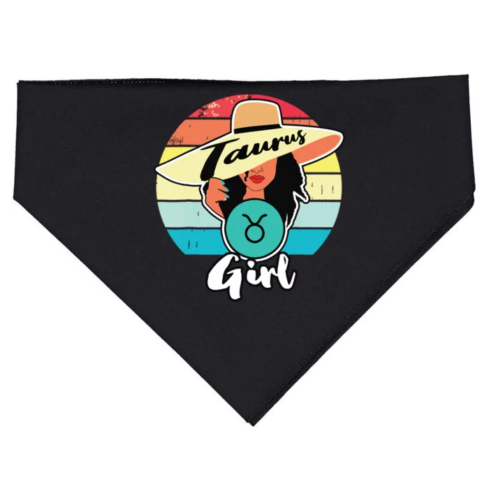 Taurus Zodiac Sign Girl Queen Happy Birthday April And May USA-Made Doggie Bandana