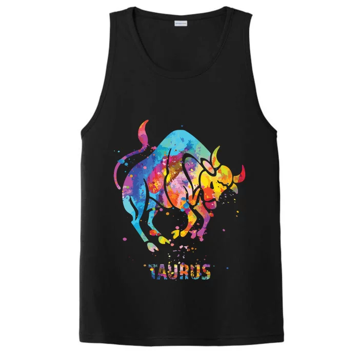 Taurus Zodiac Sign Performance Tank