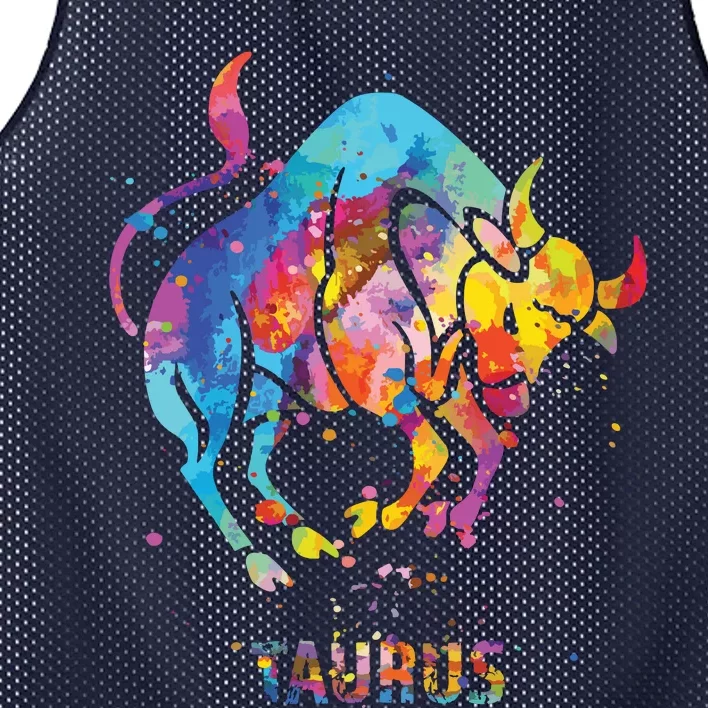 Taurus Zodiac Sign Mesh Reversible Basketball Jersey Tank