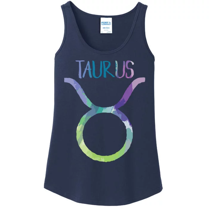 Taurus Zodiac Symbol Astrology Bull Earth Sign Ladies Essential Tank