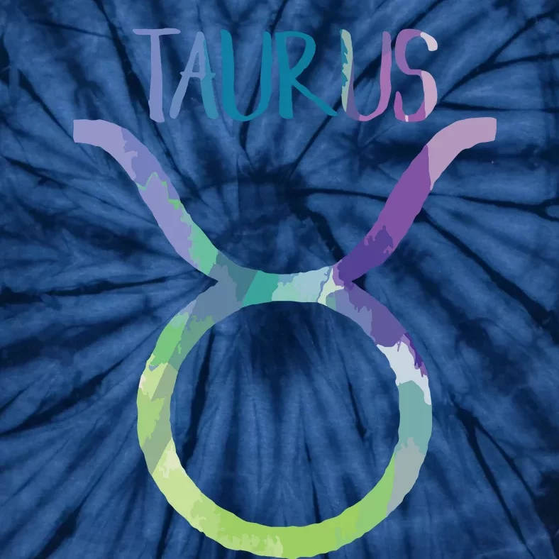 Taurus Zodiac Symbol Astrology Bull Earth Sign Tie-Dye T-Shirt