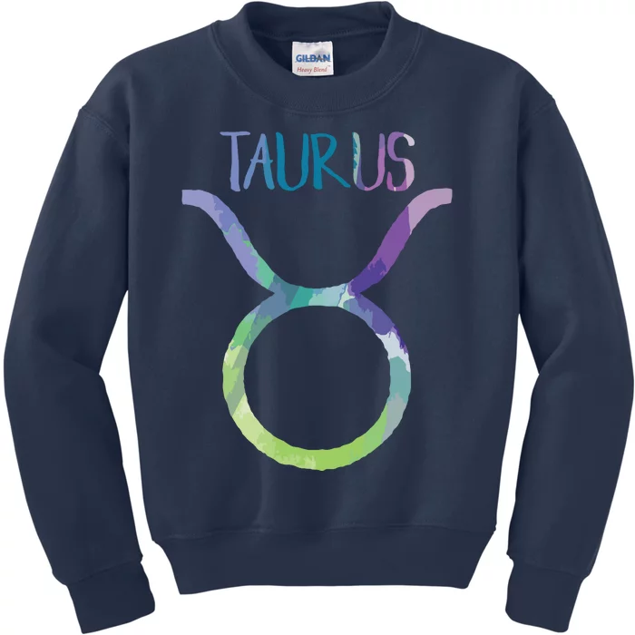 Taurus Zodiac Symbol Astrology Bull Earth Sign Kids Sweatshirt