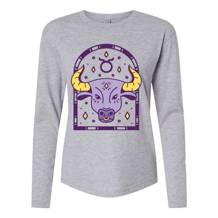 Taurus Zodiac Sign Astrology Womens Cotton Relaxed Long Sleeve T-Shirt