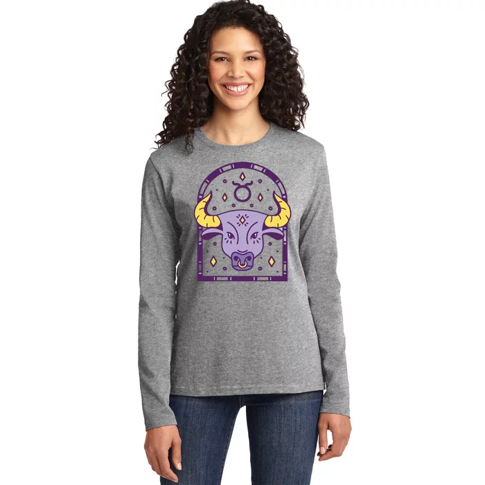 Taurus Zodiac Sign Astrology Ladies Long Sleeve Shirt