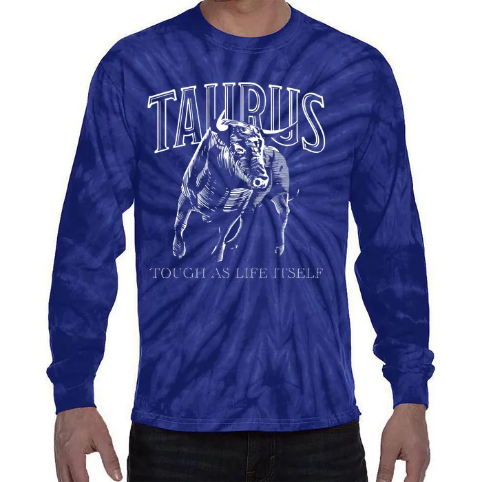 Taurus Zodiac Sign Astrology Horoscope Tie-Dye Long Sleeve Shirt