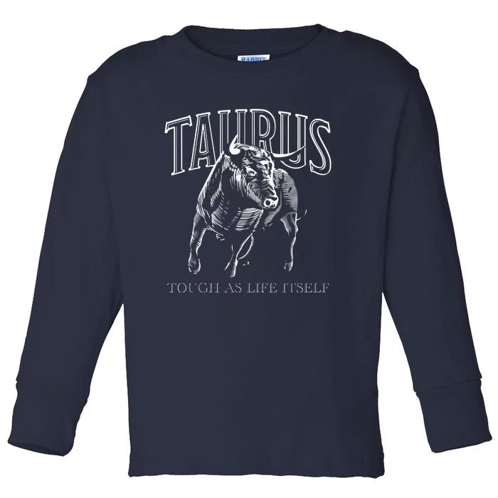 Taurus Zodiac Sign Astrology Horoscope Toddler Long Sleeve Shirt