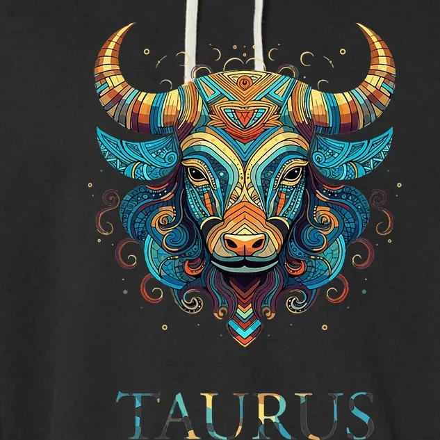 Taurus Zodiac Star Sign Personality Garment-Dyed Fleece Hoodie