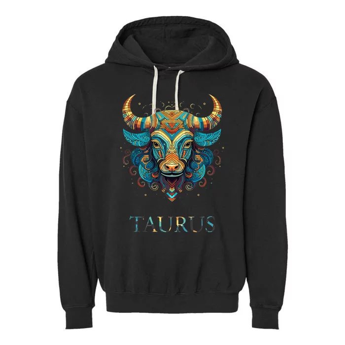 Taurus Zodiac Star Sign Personality Garment-Dyed Fleece Hoodie