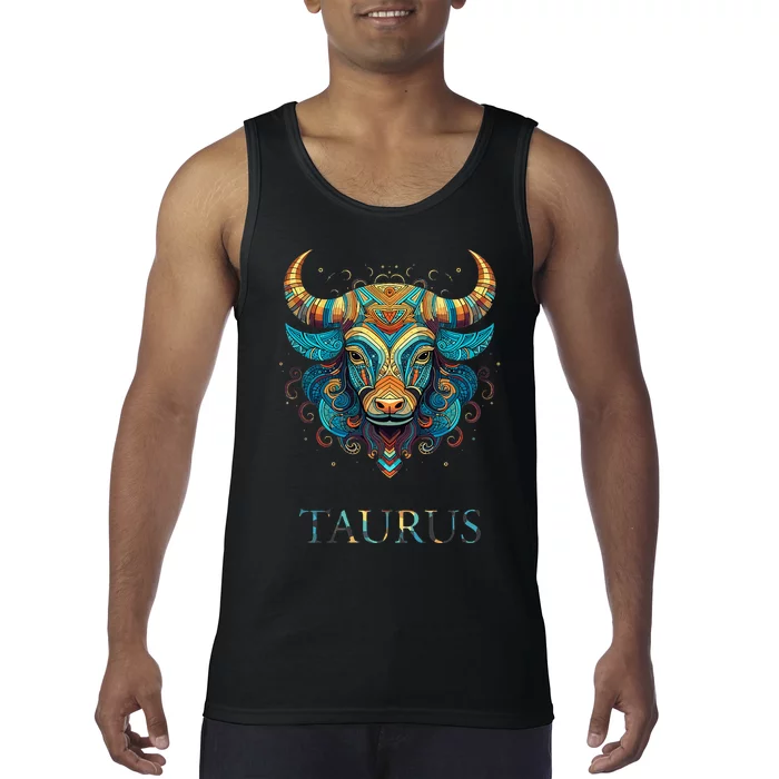 Taurus Zodiac Star Sign Personality Tank Top