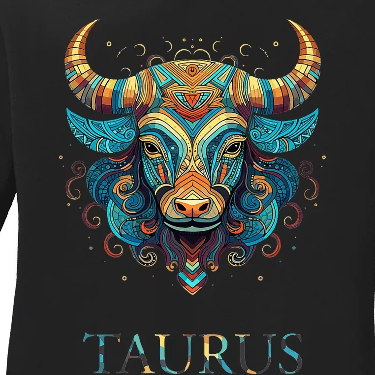 Taurus Zodiac Star Sign Personality Ladies Long Sleeve Shirt