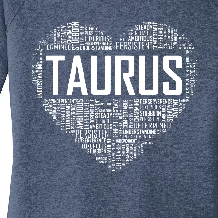 Taurus Zodiac Traits Horoscope Astrology Sign Gift Heart Women's Perfect Tri Tunic Long Sleeve Shirt