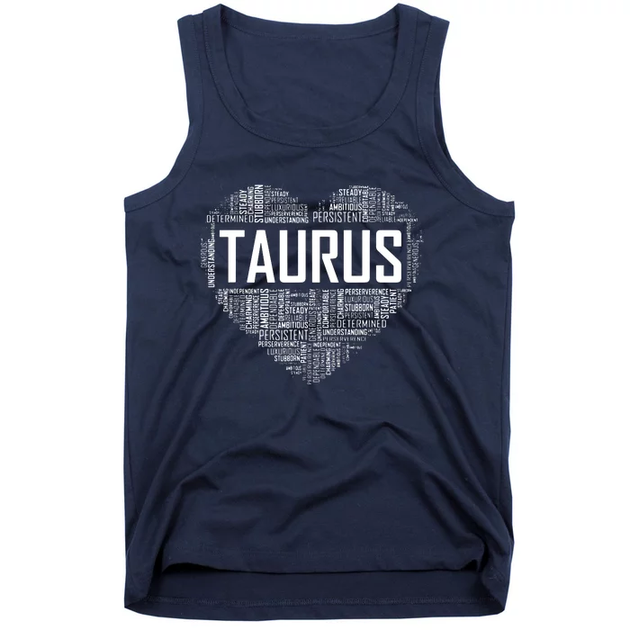 Taurus Zodiac Traits Horoscope Astrology Sign Gift Heart Tank Top