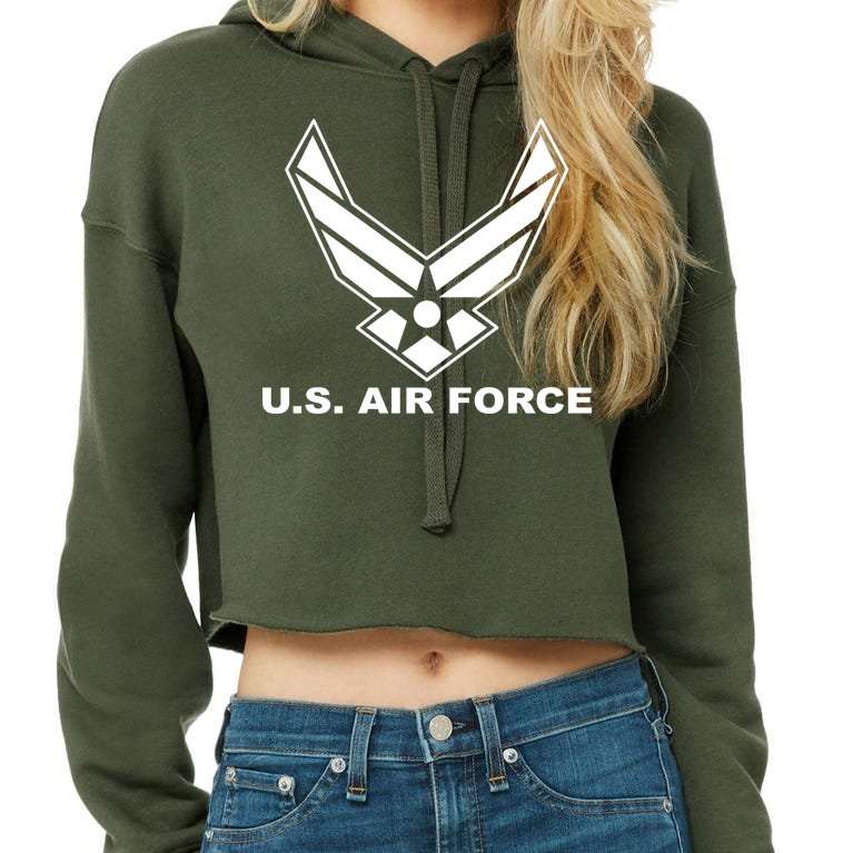 U.S. Air Force Logo Crop Top Hoodie