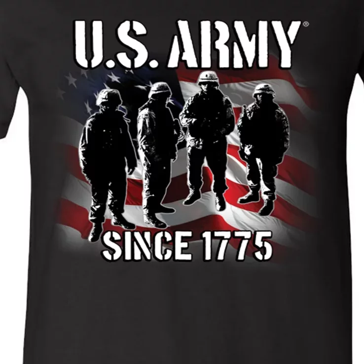 U.S. Army Flag Troops V-Neck T-Shirt