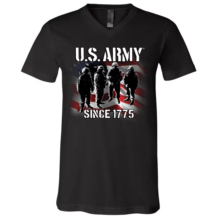 U.S. Army Flag Troops V-Neck T-Shirt