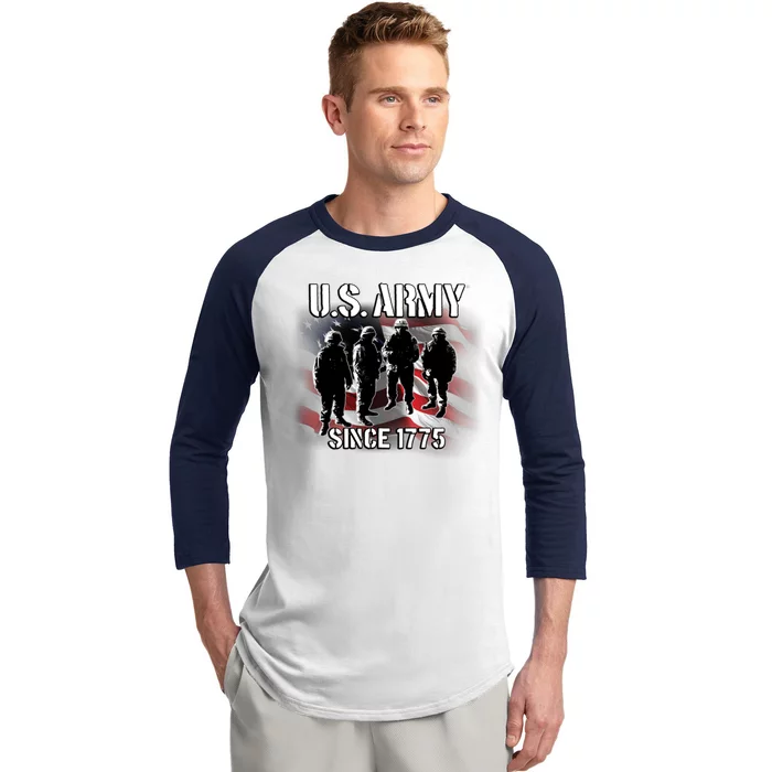 U.S. Army Flag Troops Baseball Sleeve Shirt