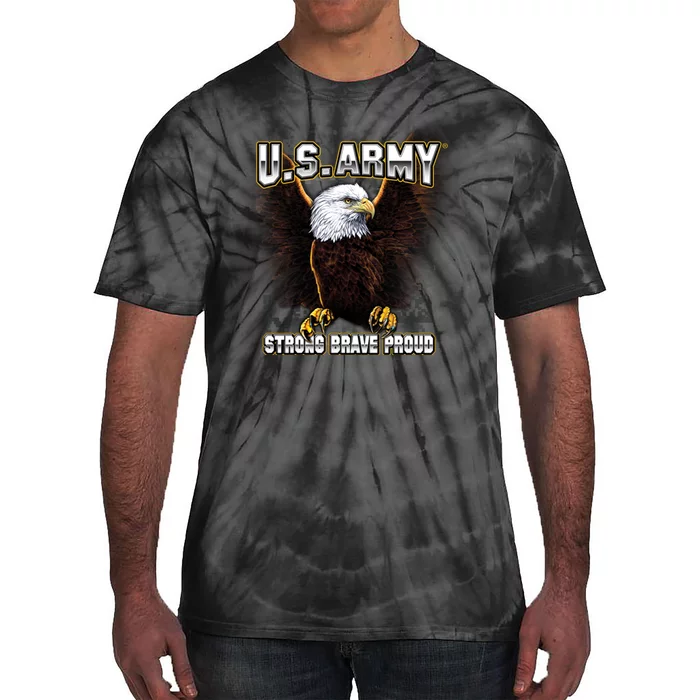 U.S. Army Strong Brave Proud Eagle Tie-Dye T-Shirt