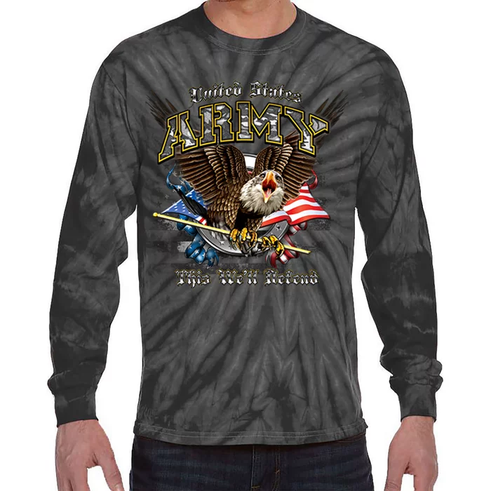 U.S. Army This We Will Defend Tie-Dye Long Sleeve Shirt