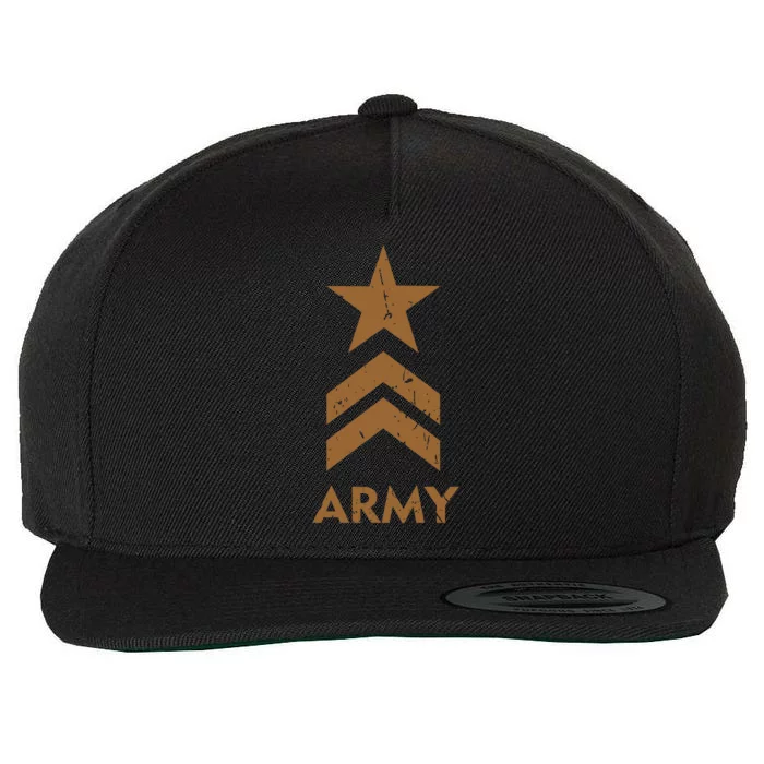 U.S. Army Vintage Distressed Wool Snapback Cap