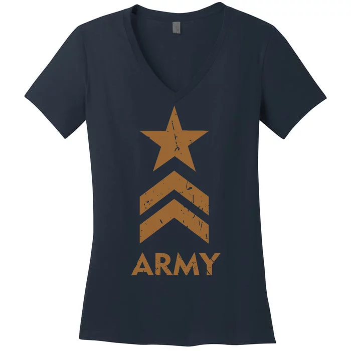 U.S. Army Vintage Distressed Women's V-Neck T-Shirt