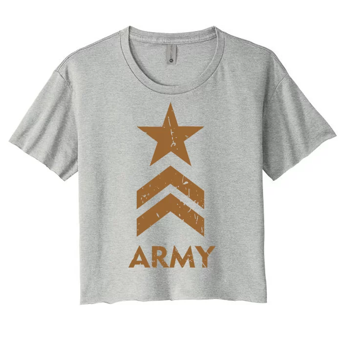 U.S. Army Vintage Distressed Women's Crop Top Tee