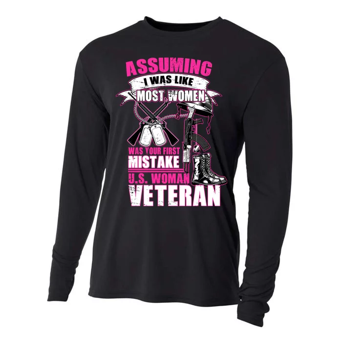 U.S. Woman Veteran Cooling Performance Long Sleeve Crew