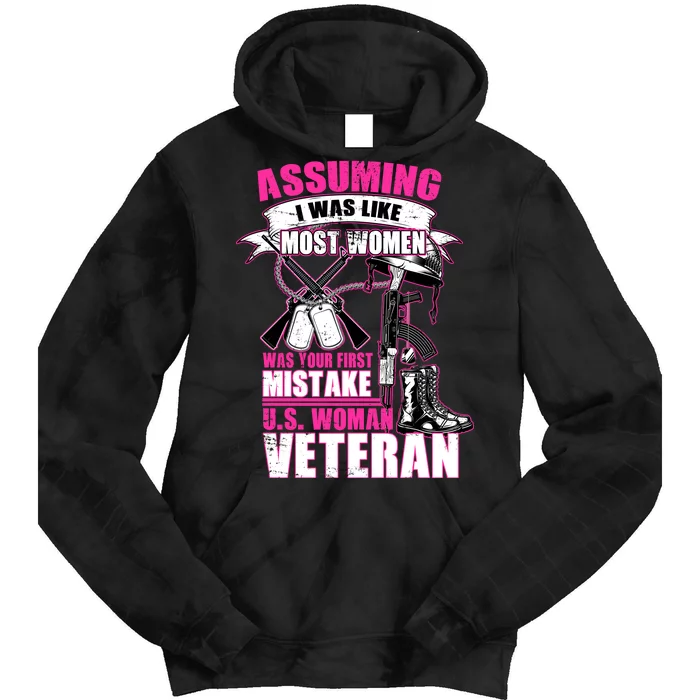 U.S. Woman Veteran Tie Dye Hoodie