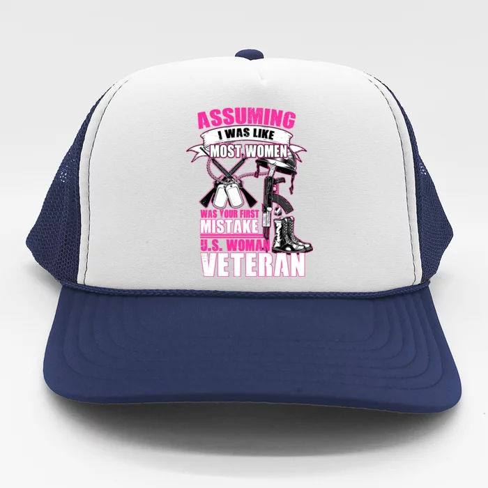 U.S. Woman Veteran Trucker Hat