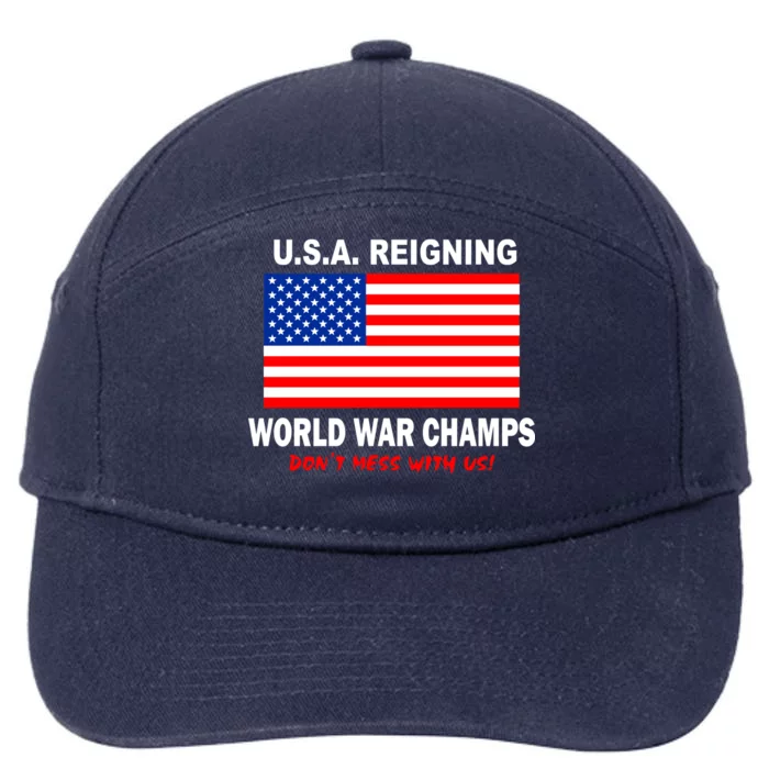 U.S.A. Reigning World War Champs 7-Panel Snapback Hat