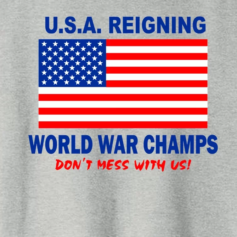 U.S.A. Reigning World War Champs Women's Crop Top Tee