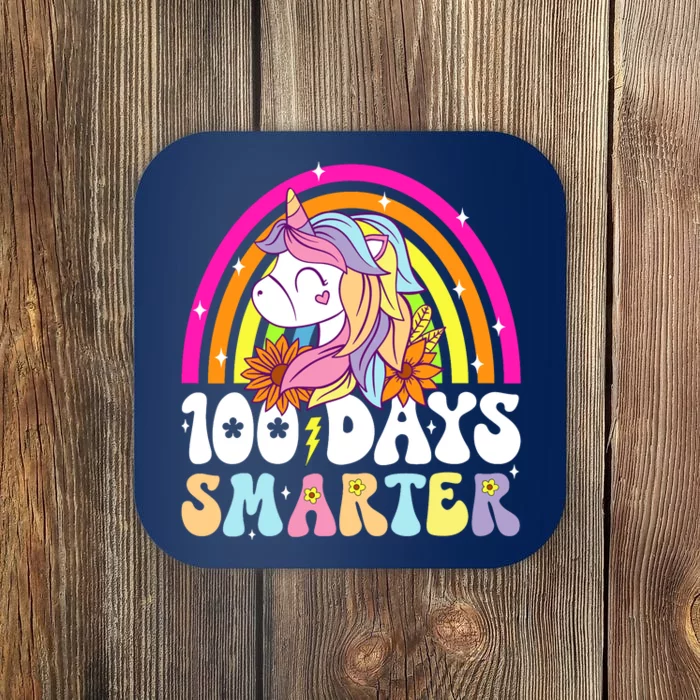 Unicorn 100th Day Of School Teacher 100 Days Smarter Coaster