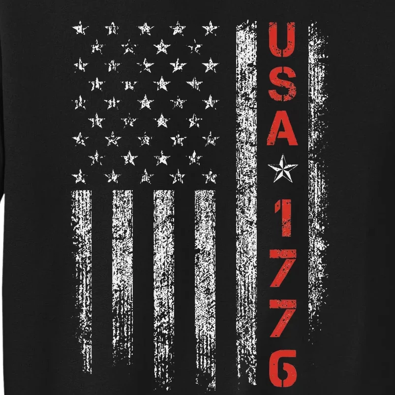 Usa 1776 Patriotic 4th Of July America Independence Day Tall Sweatshirt