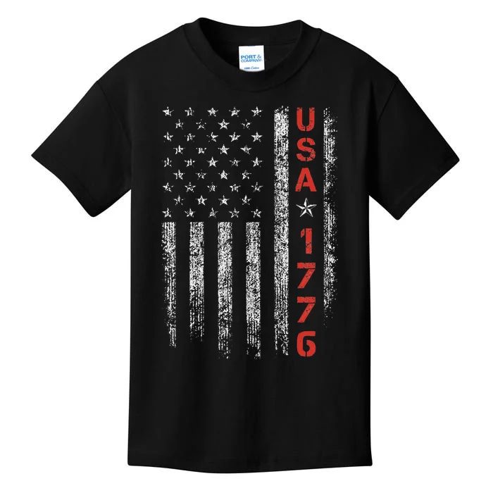 Usa 1776 Patriotic 4th Of July America Independence Day Kids T-Shirt