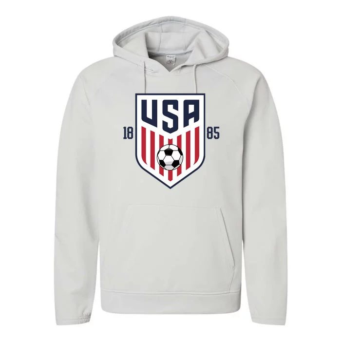 USA 1885 Soccer Tournament Performance Fleece Hoodie