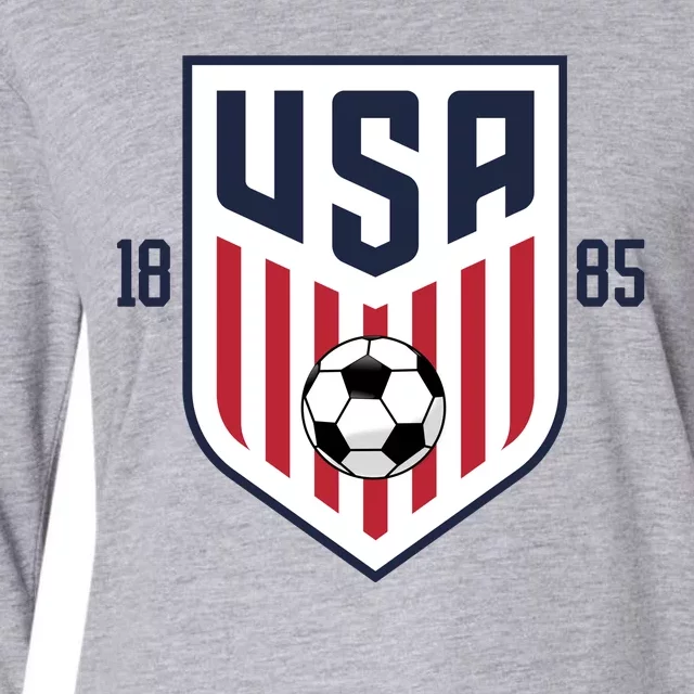 USA 1885 Soccer Tournament Womens Cotton Relaxed Long Sleeve T-Shirt