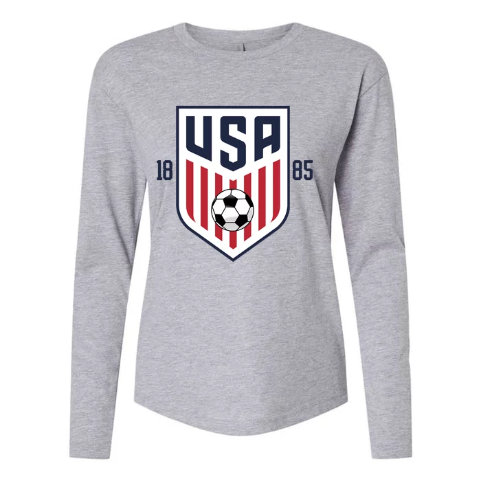 USA 1885 Soccer Tournament Womens Cotton Relaxed Long Sleeve T-Shirt