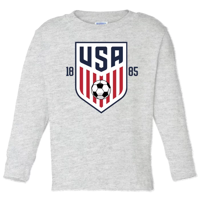 USA 1885 Soccer Tournament Toddler Long Sleeve Shirt