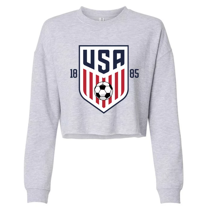 USA 1885 Soccer Tournament Cropped Pullover Crew