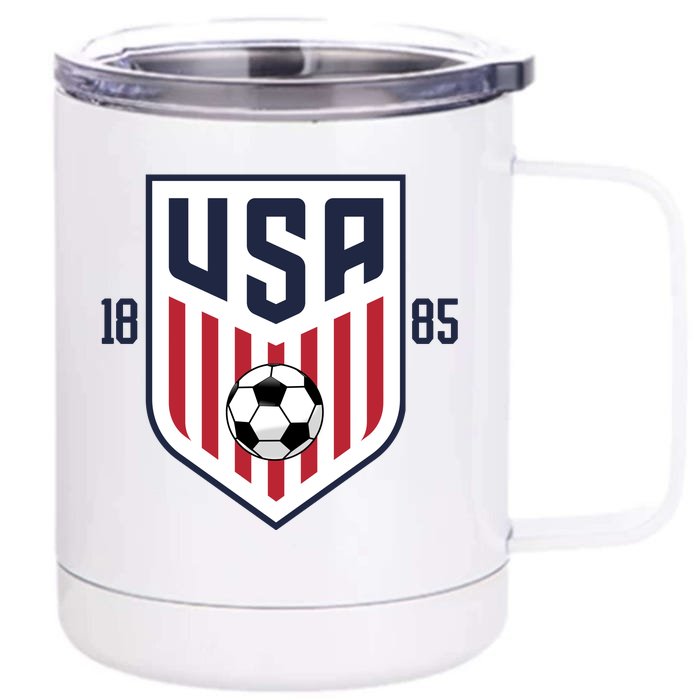 USA 1885 Soccer Tournament Front & Back 12oz Stainless Steel Tumbler Cup